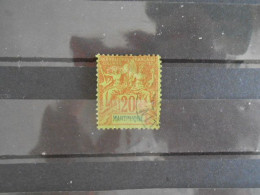 MARTINIQUE YT 37 - TYPE DUBOIS 20c. Brique S.vert - Used Stamps