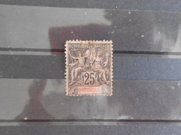 MARTINIQUE YT 38 - TYPE DUBOIS 25c. Noir S.rose - Used Stamps