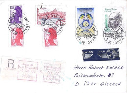 FRANCE N° 2273/2274/2277/2276/2272/2283 S/L.REC. DE PARIS/29.8.83 POUR L’ALLEMAGNE - Covers & Documents