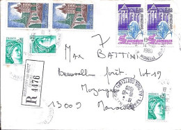 FRANCE N° 2083x2/2112x2/1967x3 S/L.REC. DE MONTIGNY LES METZ/14.10.80  - Cartas & Documentos