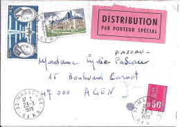 FRANCE N° 1873/PA46 + COMPL S/L. DE MASSEUBE/23.3.78 PAR PORTEUR SPECIAL - Storia Postale