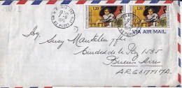 FRANCE N° 1841x2 S/L. DE PARIS/7.6.75 POUR L’ARGENTINE - Cartas & Documentos