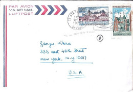 FRANCE N° 1758/1759 S/L. DE AIX LES BAINS/12.8.74 POUR LES USA - Covers & Documents