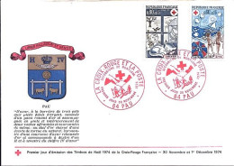 FRANCE N° 1828/1829 S/L. DE PAU/30.11.74  - Briefe U. Dokumente