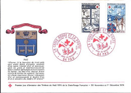 FRANCE N° 1828/1829 S/L. DE PAU/30.11.74  - Storia Postale