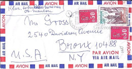 FRANCE N° 1685/1664x2 S/L. DE MENTON/27.7.72 POUR LES USA - Cartas & Documentos