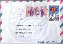 FRANCE N° 1678/PA45 S/L. DE PARIS/17.8.71 POUR LES USA - Cartas & Documentos