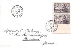 FRANCE N° 544x2 S/L. DE BORDEAUX/16.6.42 - Briefe U. Dokumente