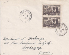 FRANCE N° 445x2 S/L.DE BORDEAUX/3.6.40 - Briefe U. Dokumente