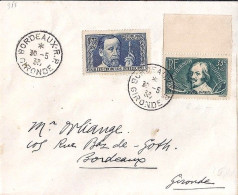 FRANCE N° 385/381 S/L.DE BORDEAUX/30.5.38  - Briefe U. Dokumente