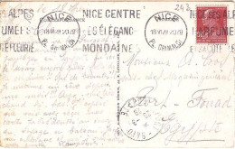 FRANCE N° 243 S/CP DE NICE/18.6.29 POUR L’EGYPTE - Covers & Documents