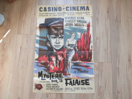 AFFICHE ANCIENNE ORIGINALE - MYSTERE SUR LA FALAISE Avec Déborah KERR - John MILLS - Posters