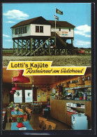 AK St. Peter-Ording, Lotti`s Kajüte, Restaurant Am Südstrand Mit Innenansicht  - St. Peter-Ording