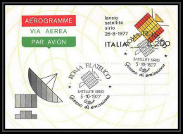 7886/ Espace (space Raumfahrt) Entier Postal Aerogramme (Stamped Stationery) 26/8/1977 Satellite Sirio Italie (italy) - Afrika