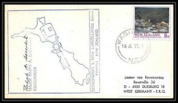 7703/ Espace Space Lettre Cover Signé Signed Autograph 16/7/1975 APOLLO Soyuz Sojus Nouvelle-Zélande (new Zeland) - Oceanië