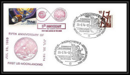7243/ Espace (space) Lettre (cover) 20/7/1974 Anniversary Of First Lunar Landing Allemagne (germany Bund) - Europe