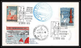 7114/ Espace (space Raumfahrt) Lettre (cover Briefe) 13/1/1973 Antarctic Almirante Brown Argentine (Argentina) - América Del Sur