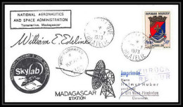 7111/ Espace (space) Lettre (cover) Signé (signed Autograph) 22/7/1973 Skylab 2 Madagascar (malagasy) - Africa