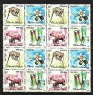 INDIA 2005 FLORA AND FAUNA OF NORTH EAST INDIA COMPLETE SE-TANENT BLOCK OF 4 MNH RARE - Unused Stamps