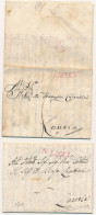 1809/1810 NAPOLI PERIODO FRANCESE MURAT DUE LETTERE TASSA 5 X LAURIA CON ANNULLI DI NAPOLI DIFFERENTI UNA  DATARIO AGOST - 1. ...-1850 Prephilately