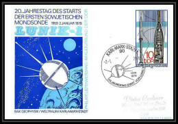 8241/ Espace (space Raumfahrt) Lettre (cover Briefe) 2/1/1979 Lunik 1 Allemagne (germany DDR) - Europa