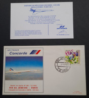 Concorde,  RIO DE JANEIRO- PARIS  Le 31/3/1982. - Concorde