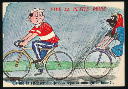 CPSM / CPM 10,5 X 15 Humoristique (3) Vive La Petite Reine Vélo Bicyclette Pluie Boue - Humor