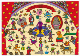 CPSM 10.5 X 15 Personnages De Cirque Illustrateur Lali "Hilf Dem Zauberer Seine Fünf Kleinen Kaninchen Zu Finden"  * - Zirkus