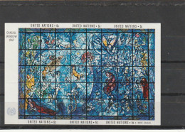 ///   NATIONS UNIS  ///   New York - Bloc Feuillet ** Sheetlet -- Marc Chagall 1967 - Unused Stamps