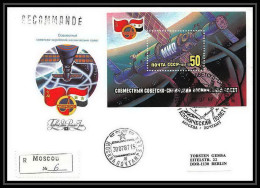 9390/ Espace (space Raumfahrt) Lettre (cover) 30/7/1987 Bloc 191 Syria Intercosmos (Russia Urss USSR) - UdSSR