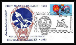 9035/ Espace (space Raumfahrt) Lettre (cover Briefe) 20/11/1983 Shuttle (navette) Manchester First Manned Ballon USA - Verenigde Staten