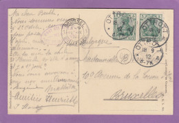 CARTE POSTALE D'OTTROTT POUR BRUXELLES,1912. - Storia Postale