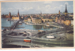 QT - STOCKHOLM - Slussen (viaduct) - Side Of Stockholm From The Old Town - 1950 - Schweden