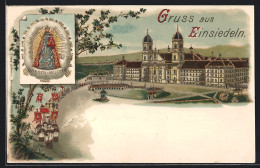 Lithographie Einsiedeln, Kloster, Gnaden-Mutter  - Einsiedeln