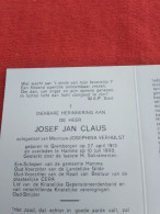 Doodsprentje Josef Jan Claus / Grembergen 27/4/1913 Hamme 10/7/1990 ( Josephina Verhulst ) - Religion &  Esoterik