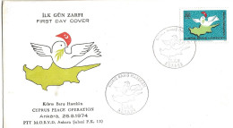 Turkey 1974  Turkish "Peace Operation" In Cyprus.. Mi 2331 FDC - Cartas & Documentos