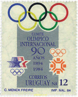 729259 HINGED URUGUAY 1985 90 ANIVERSARIO DEL COMITE OLIMPICO INTERNACIONAL - Uruguay