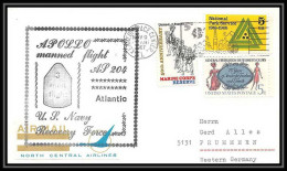 10830/ Espace (space Raumfahrt) Lettre (cover Briefe) 9/11/1967 Apollo Manned Flight Atlantic USA - Estados Unidos