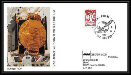 10689/ Espace (space Raumfahrt) Lettre (cover Briefe) 1/12//1992 Ariane V 55 France - Europe