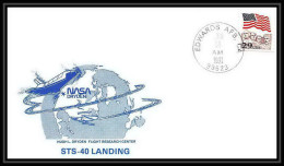 10513/ Espace (space Raumfahrt) Lettre (cover Briefe) 14/6/1991 Shuttle (navette) Sts-40 Landing USA - Verenigde Staten