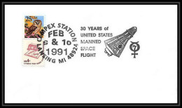 10504/ Espace (space Raumfahrt) Lettre (cover) 9-10/2/1991 Shuttle (navette) Cempex Manned Space Flight USA - Stati Uniti