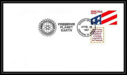 10511/ Espace (space Raumfahrt) Lettre (cover Briefe) 15/4/1991 Rotary Preserve Planet Earth USA - Stati Uniti