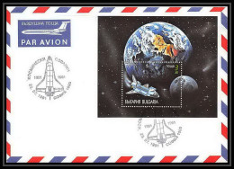 10489/ Espace (space Raumfahrt) Lettre (cover) 23/7/1991 Fdc Bloc 170 Shuttle (navette) Bulgarie (Bulgaria) - Europe