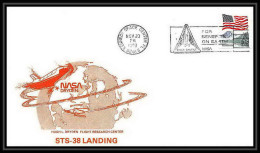 10128/ Espace (space Raumfahrt) Lettre (cover Briefe) 20/11/1990 Sts-38 Shuttle (navette) Landing USA - Verenigde Staten