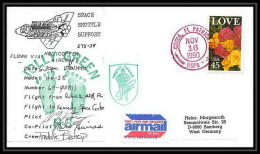 10127/ Espace (space) Lettre (cover) Signé (signed Autograph) 16/11/1990 Sts-38 Shuttle (navette) Cocoa USA - Etats-Unis