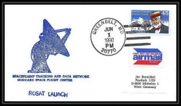 10115/ Espace (space Raumfahrt) Lettre (cover Briefe) 1/6/1990 Rosat Launch Greenbelt Goddard USA - United States