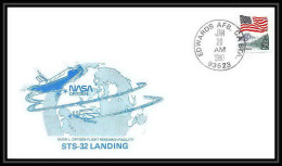 10091/ Espace (space Raumfahrt) Lettre (cover Briefe) 20/1/1990 Shuttle (navette) Sts-32 Landing Edwards USA - Estados Unidos