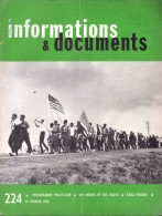 Revue Diplomatique Informations & Documents N° 224 - Février 1966 - Les Noirs Et Les Juges - Ezra Pound - Historia
