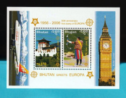 SSCF283r- BUTÃO 2006 -  50ºANIV. SELOS EUROPA -  MNH_ VC= $20 (SCOTT 2017) - Bhutan