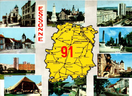 N°1162 Z -cpsm Carte Géographique De L'Essonne- - Maps